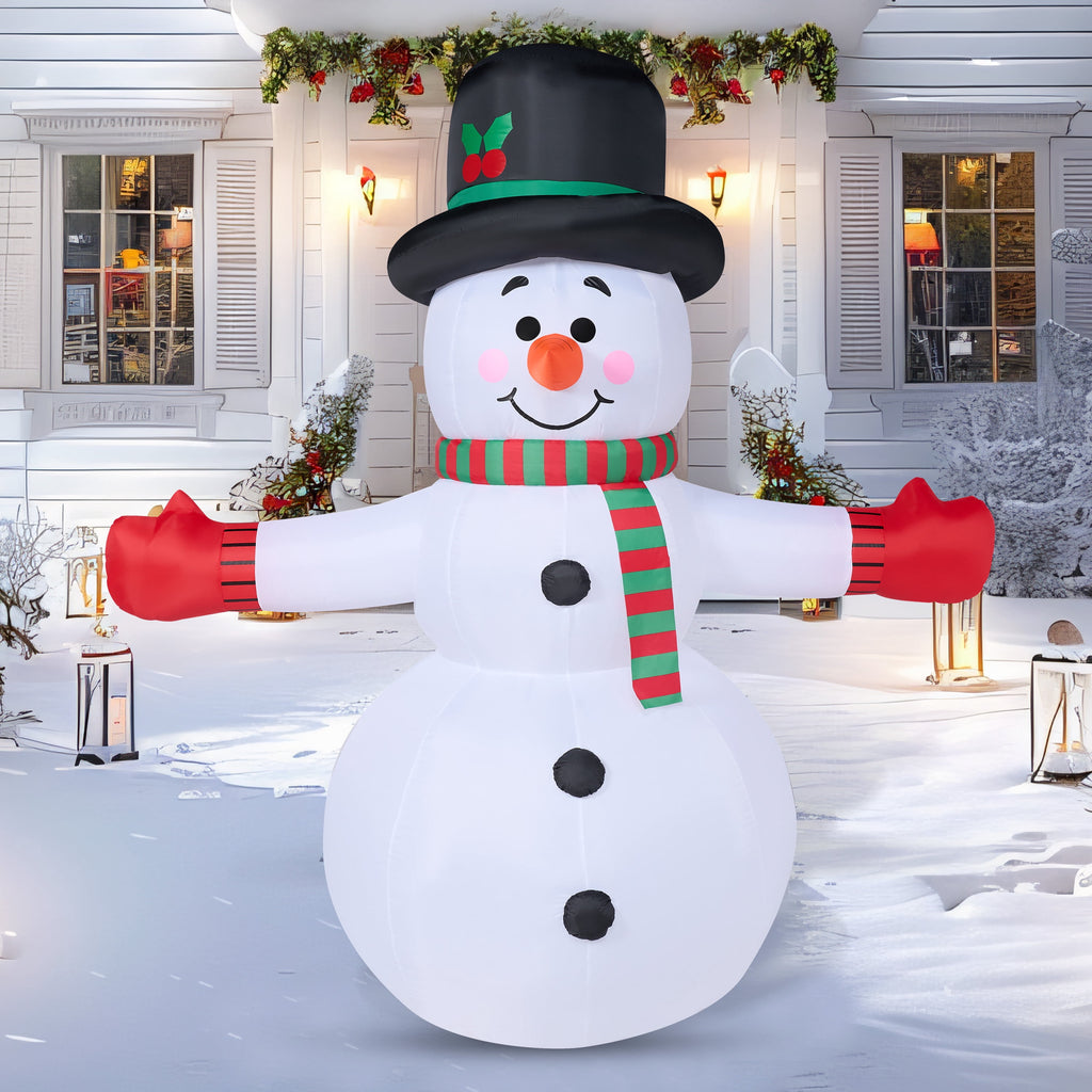 Joyfy 6 FT Christmas Inflatables Snowman Outdoor Decorations,Snowman Christmas Blow Ups Yard Christmas with Built-in LEDs for Holiday Party Garden Lawn Decor