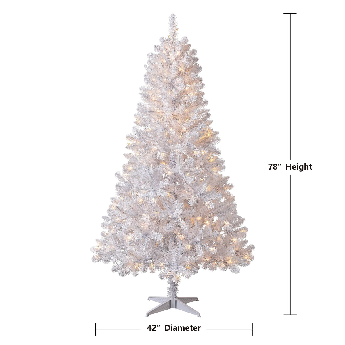 6.5' Pre-Lit Madison Pine Green Artificial Christmas Tree with Color-Changing LED Lights and Stand, by Holiday Time