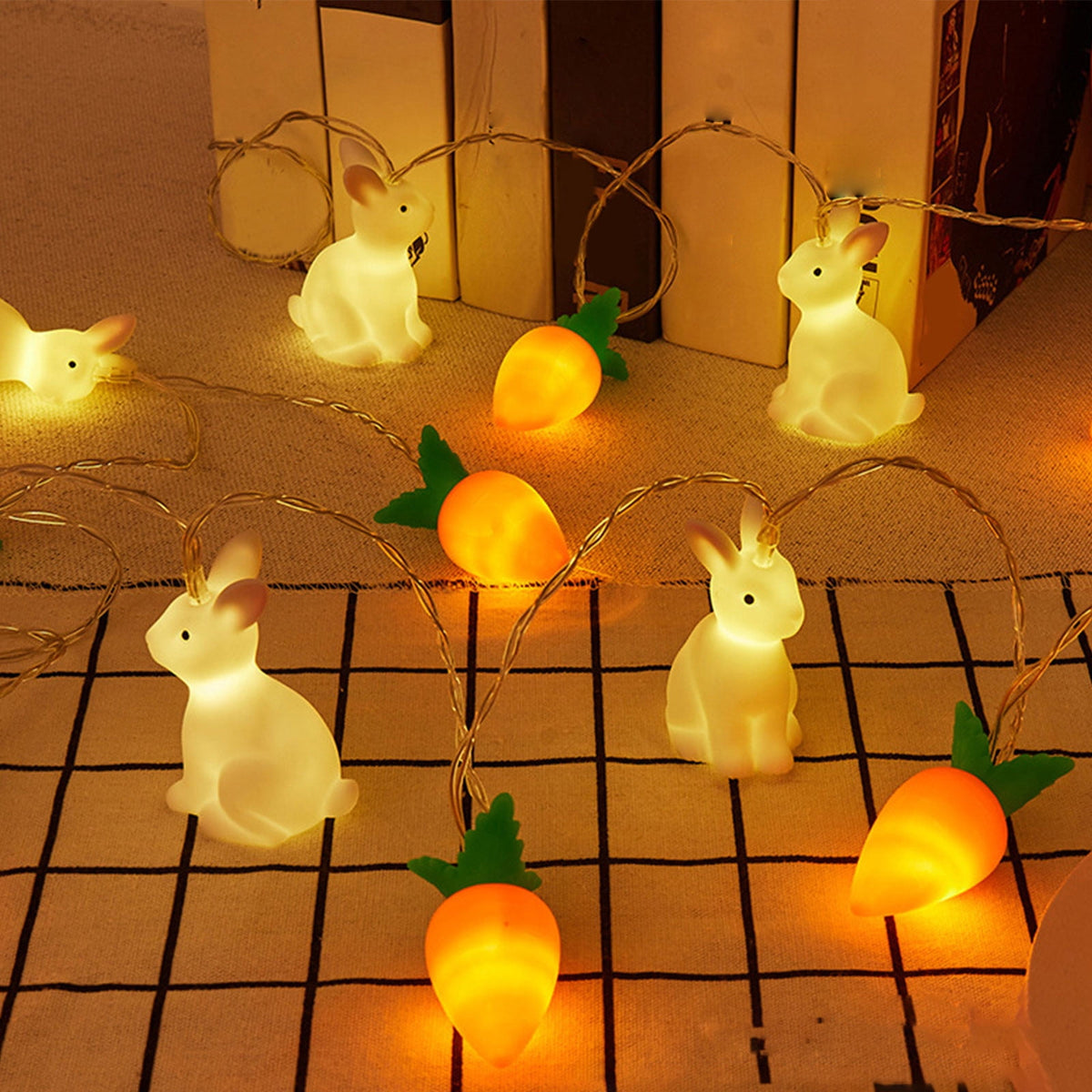 XGFHYJEH Easter Light Bunny String Lights 3M 30LED Fairy String Lights for Easter Decor Indoor Bedroom Patio Spring Theme Party Decor
