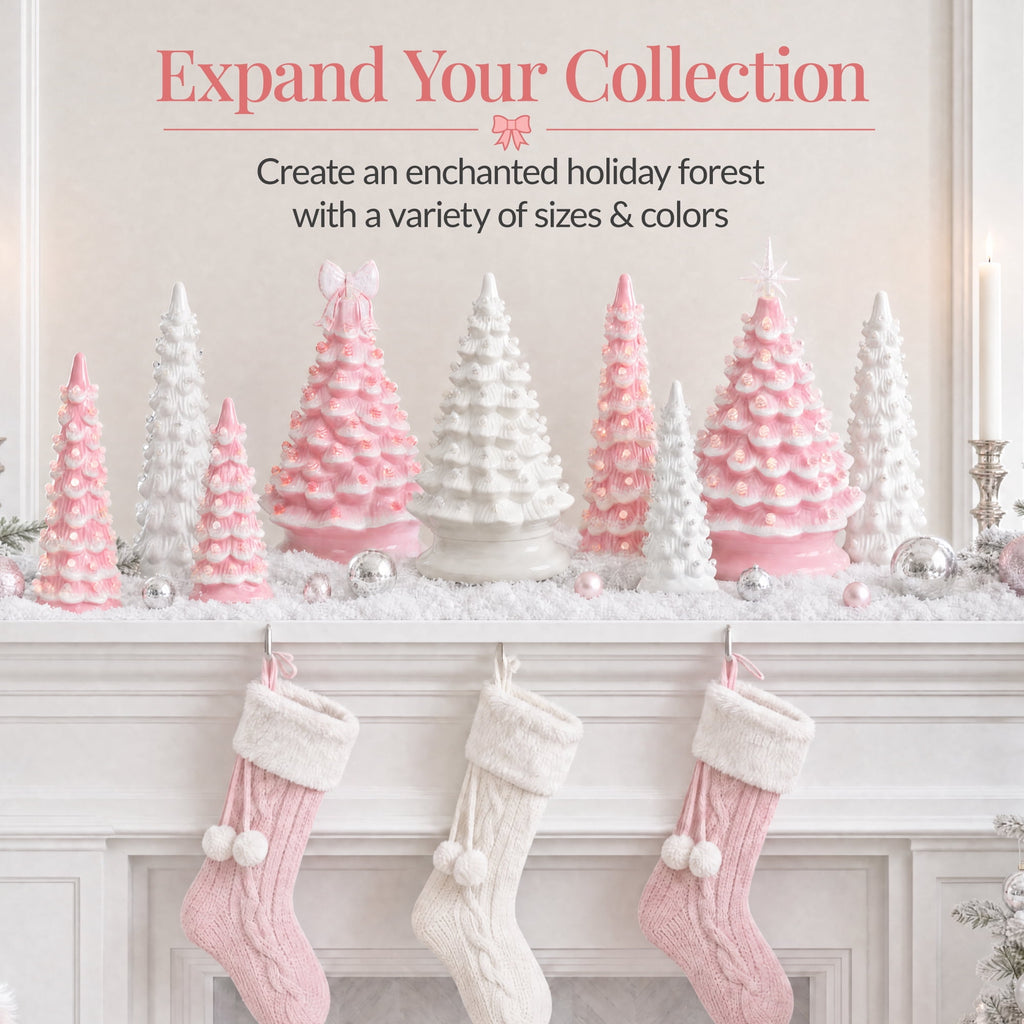 Best Choice Products 15in Ceramic Christmas Tree, Pre-lit Hand-Painted Tabletop Holiday Tree, Gingerbread Red/White/Grn