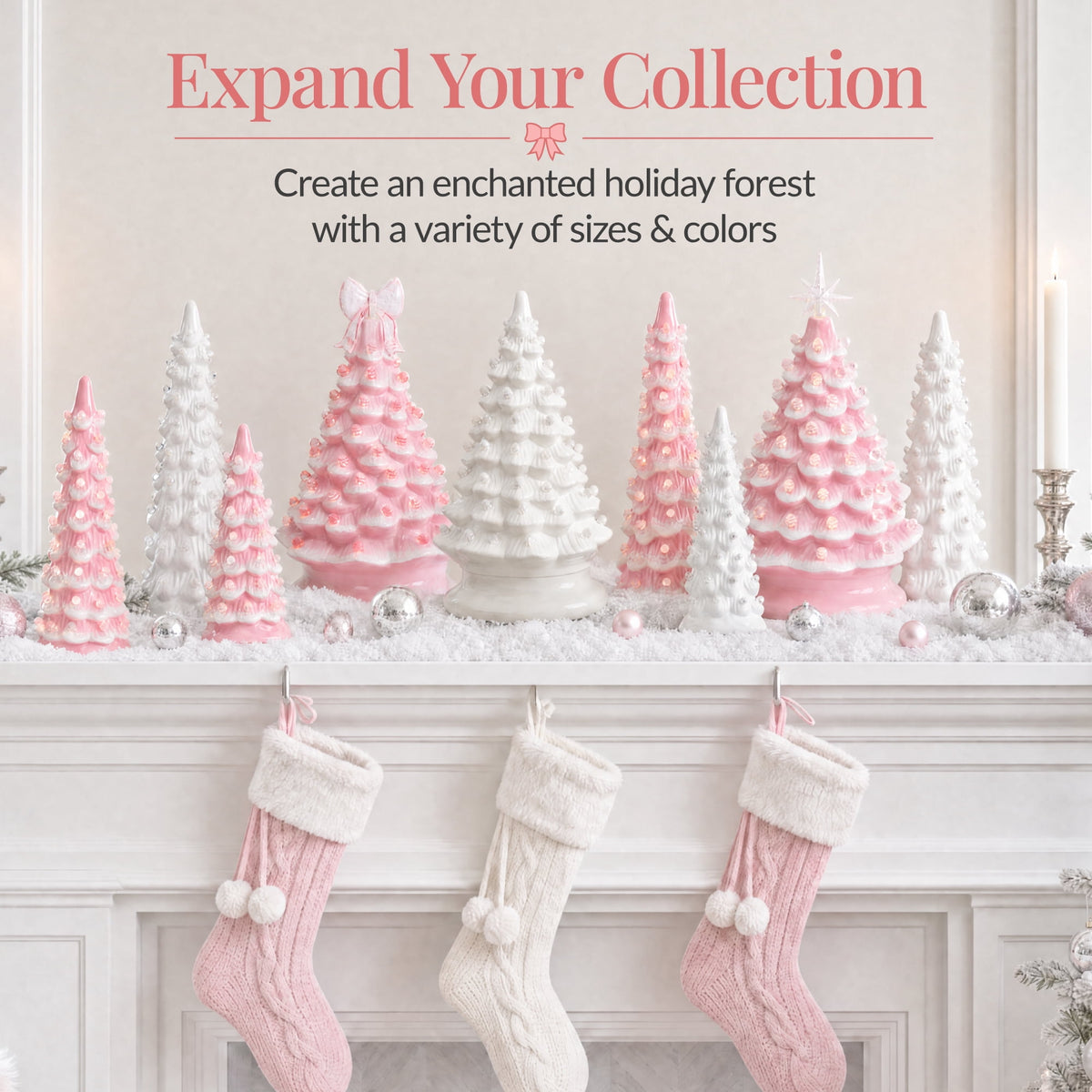 Best Choice Products 15in Ceramic Christmas Tree, Pre-lit Hand-Painted Tabletop Holiday Tree, Gingerbread Red/White/Grn