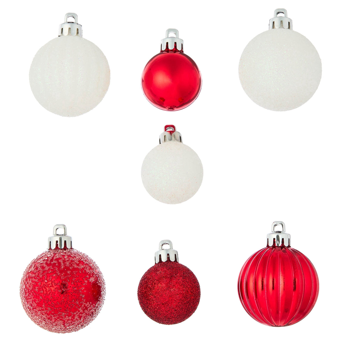 20-Count Red/Green/White Mini Ball Shatterproof Christmas Ornaments, by Holiday Time