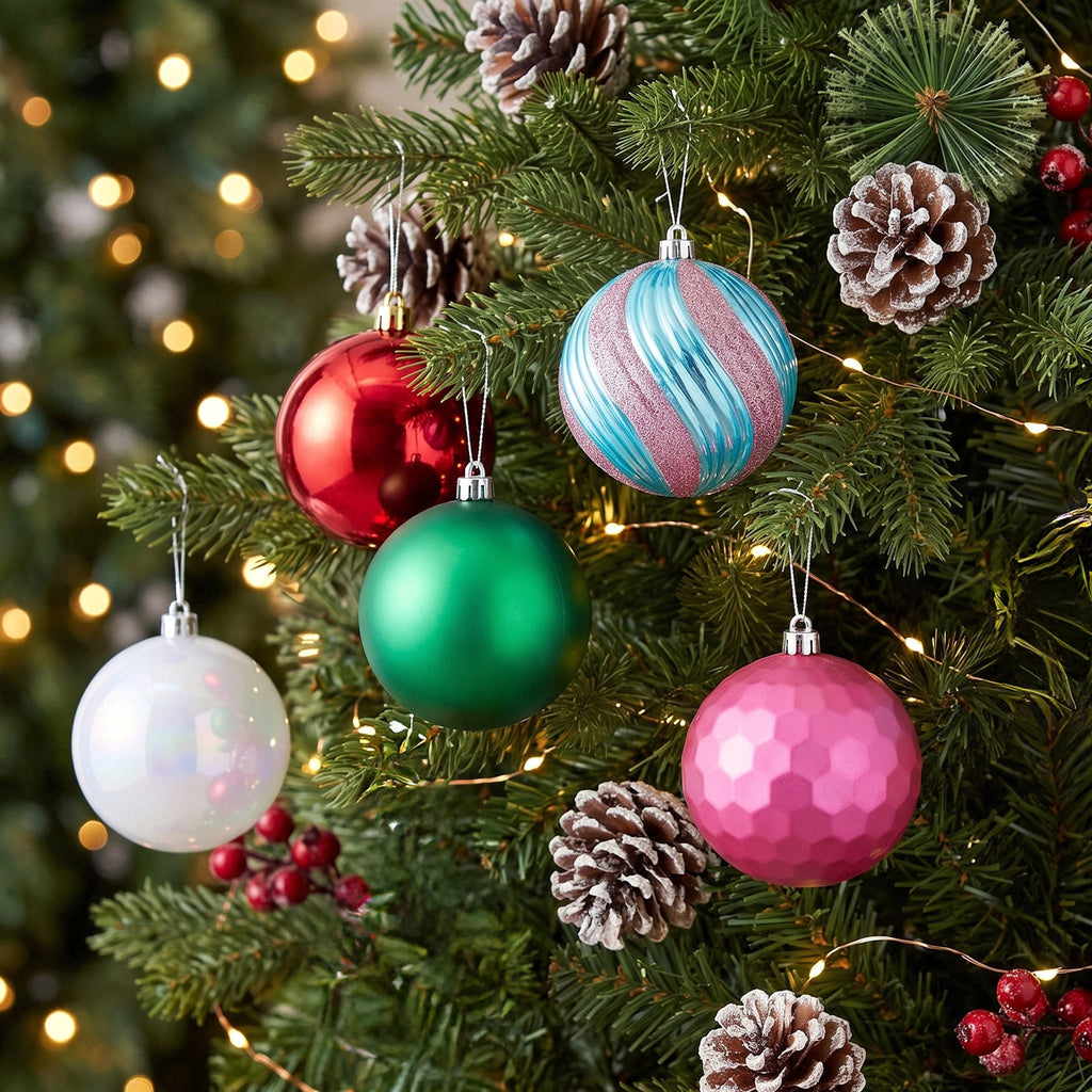8-Count Champagne and White Ball Shatterproof Christmas Ornaments, 4.5", by Holiday Time