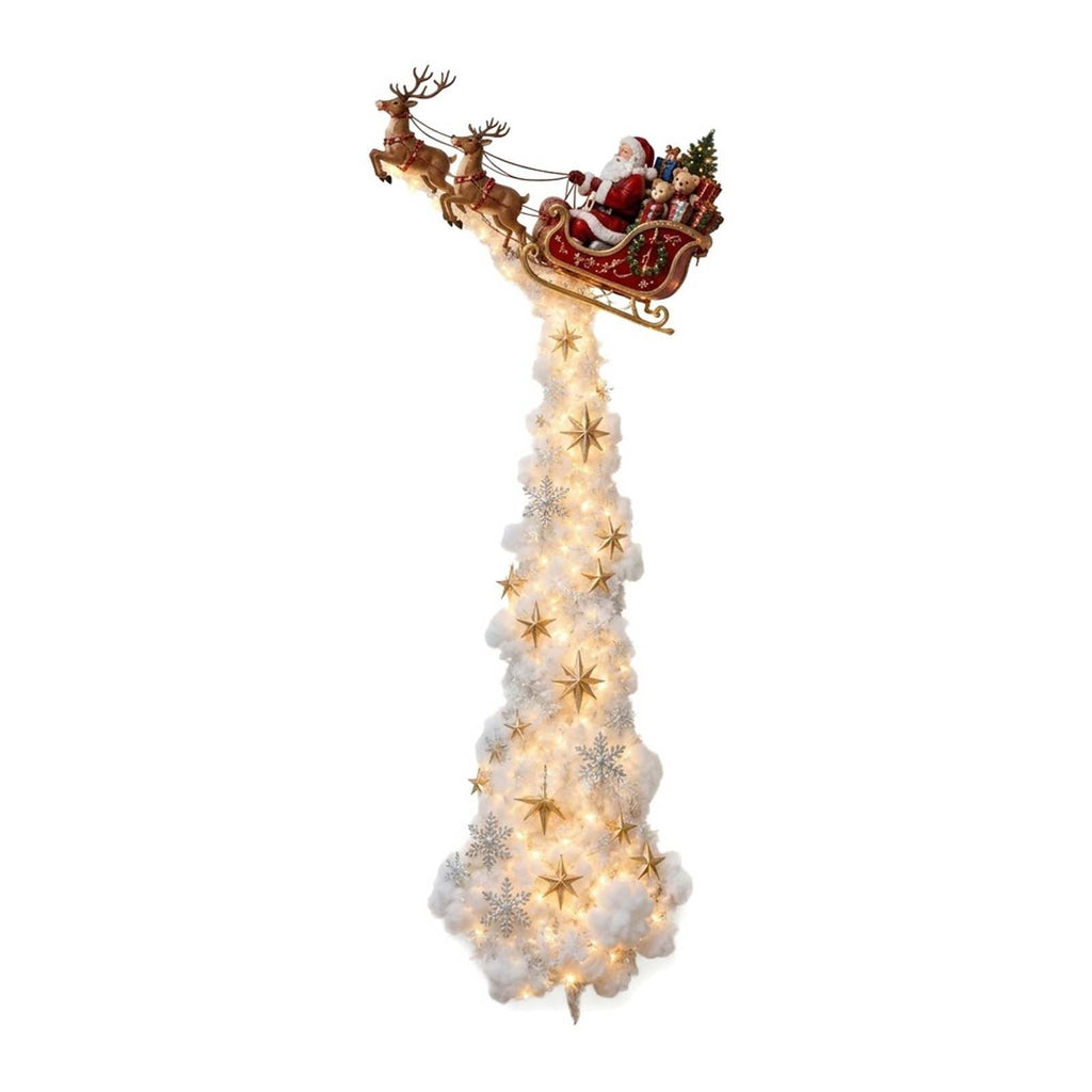 Snowman Magic Fountain, Flowing Snowflake LED Christmas Garden Light,Solar Power and Outdoor Garden Stake for Christmas Yard Decor