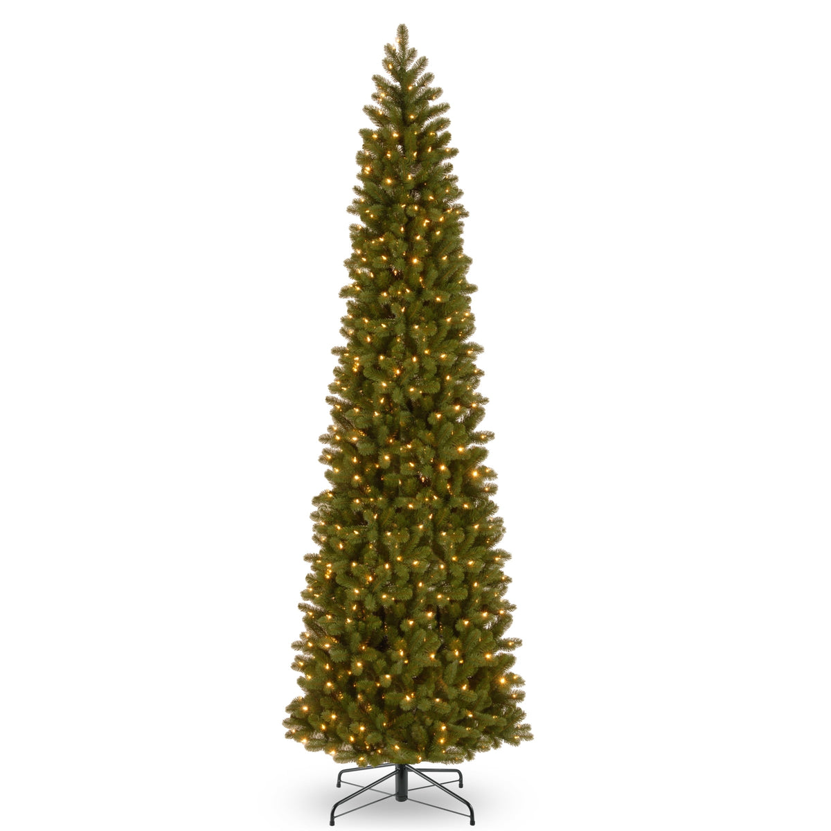 National Tree Company Slim Douglas Fir 12' Christmas Tree, Color Lights