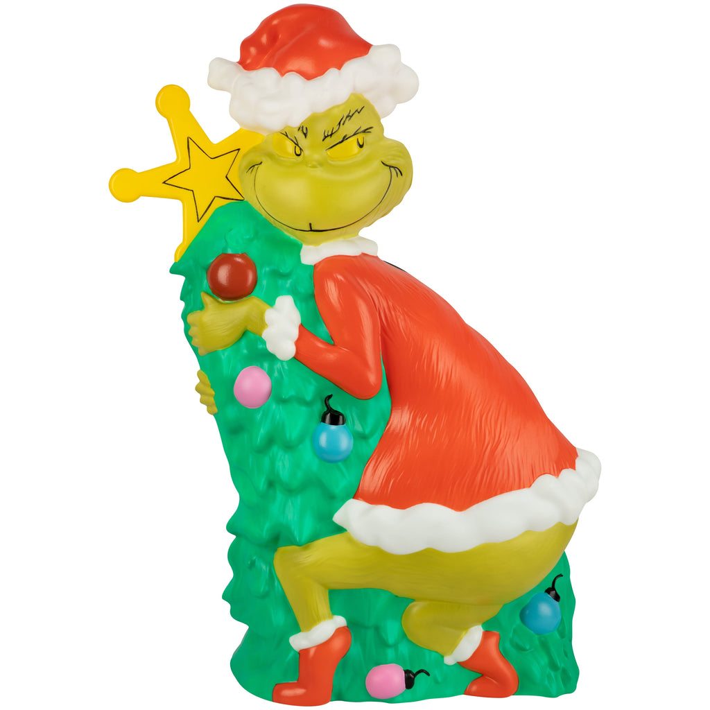 Christmas Blow Mold Grinch with Christmas Tree by Dr. Seuss Outdoor Decor, 32 in