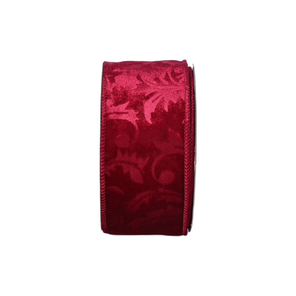 Red Embossed Christmas Ribbon, 2.5" x 21', by Holiday Time