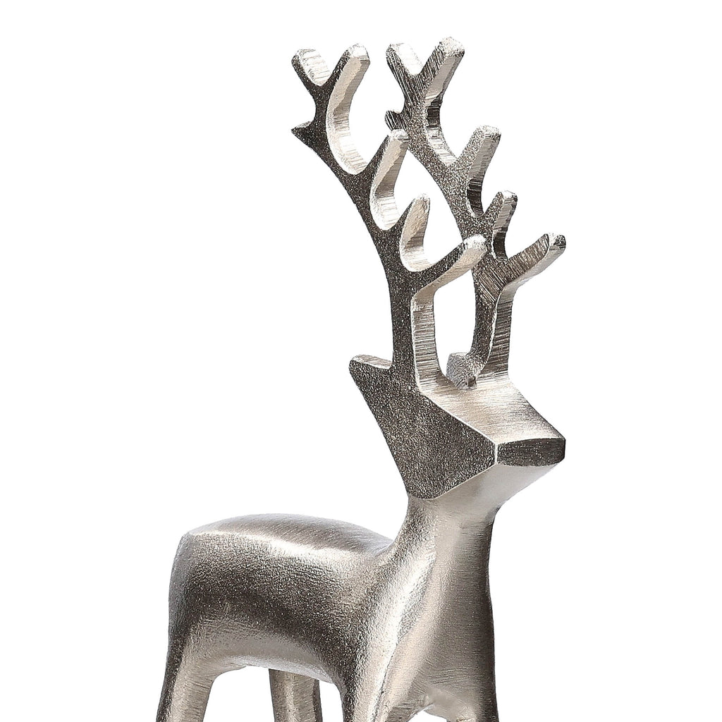 Metal Standing Deer Christmas Decoration, Pewter, 16", by Holiday Time