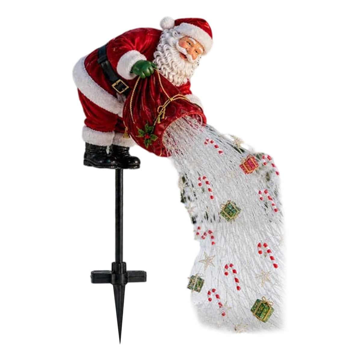 Luckky Christmas Bell Cascade Solar Yard Light, 39.37 Inch Warm White Cascading Bell Garden Stake Light, Solar‑Powered Outdoor Christmas Decor for Lawn, Garden, Pathway & Front Yard, 1 Pack