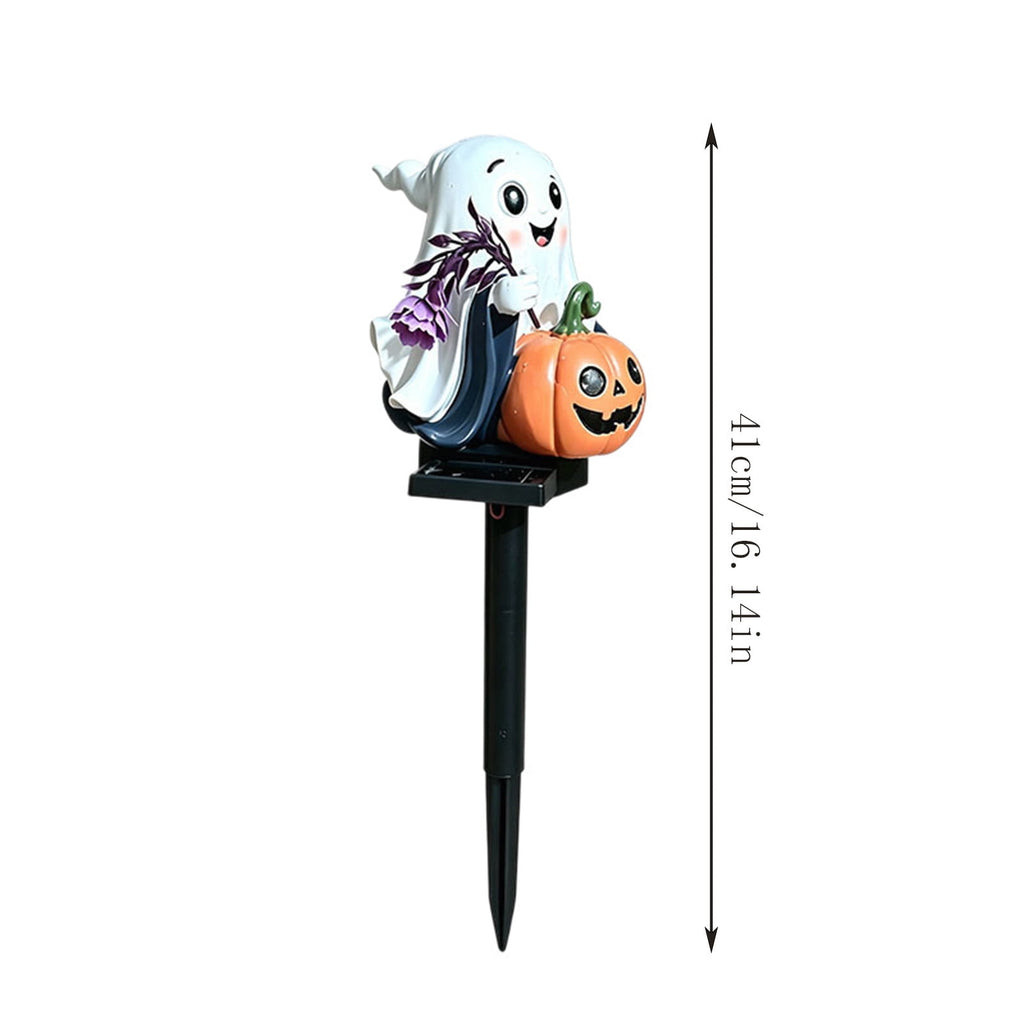 Stijggn Halloween Pumpkin Stake Solar Garden Lights, Waterproof Multi Branch Little Pumpkin Lantern Garden Stake Lights Outdoor Walkway Yard Garden Decoration