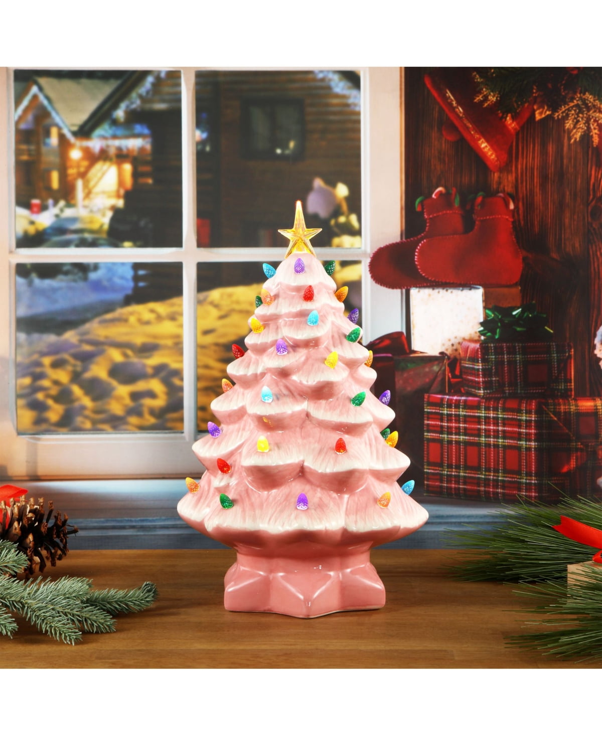 Mr. Christmas 24 in. Nostalgic Ceramic Tree - Green