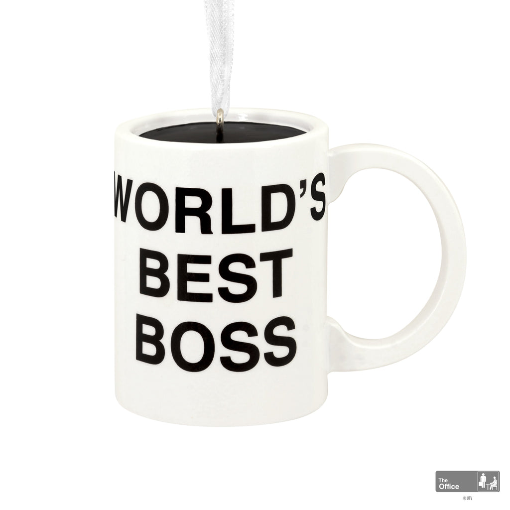 Hallmark Christmas Ornament (The Office World's Best Boss Mug), 1 Count