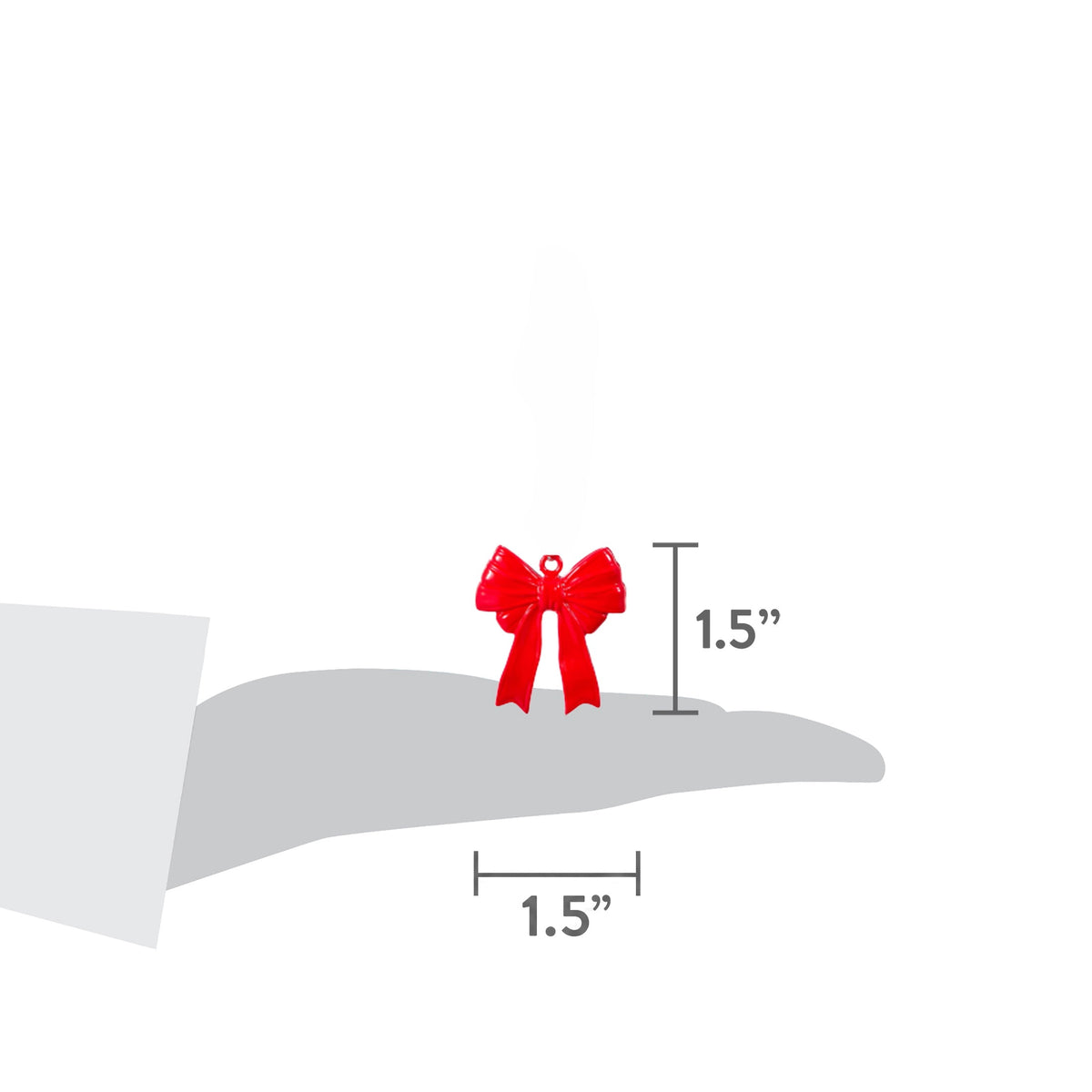 6-Count Red and Pink Bow Mini Christmas Ornaments, 1.5", by Holiday Time