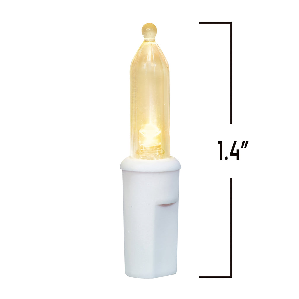 Indoor/Outdoor 100-Count LED Mini Christmas String Lights, Warm White, White Wire, 19.5', by Holiday Time