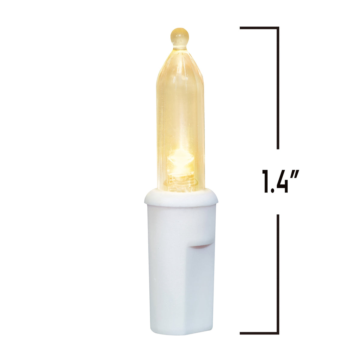 Indoor/Outdoor 100-Count LED Mini Christmas String Lights, Warm White, White Wire, 19.5', by Holiday Time