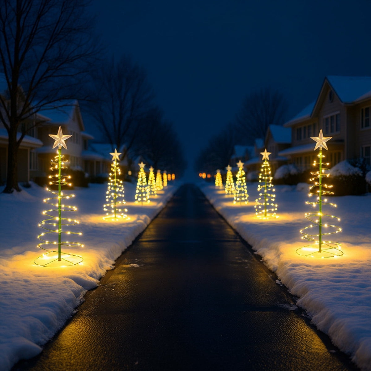 AuroraX Christmas Tree Christmas Decorations DIY 8 Lighting Modes Solar Waterproof Lighted Holiday Yard Stakes Indoor Outdoor Lights Patio Christmas Decorations
