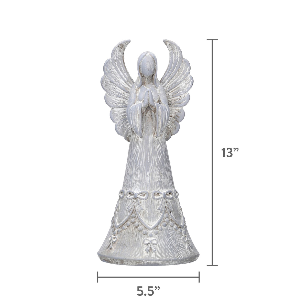 Praying Angel Christmas Decoration, Gray, 13", by Holiday Time