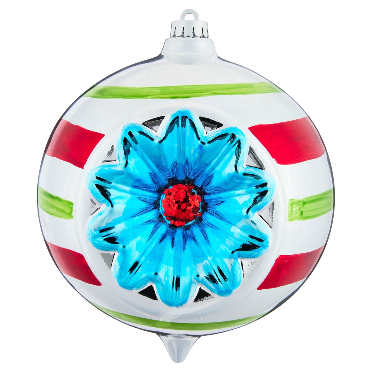 2-Count Red and White Jumbo Tinsel Candy Cane Shatterproof Christmas Ornaments, 14", by Holiday Time