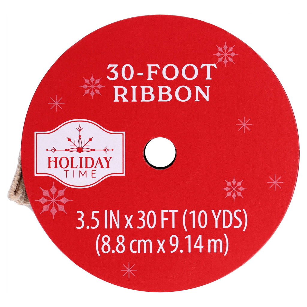 Champagne Velvet Christmas Ribbon, 3.5" x 30', by Holiday Time
