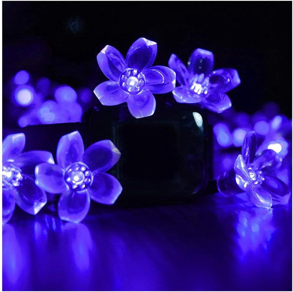 Solar Flower String Lights, Cherry Blossoms Solar Fairy Light,23ft 50 LED Outdoor Waterproof String Lights for Christmas Tree, Home, Garden, Wedding, Patio, Party Decorations(pink)