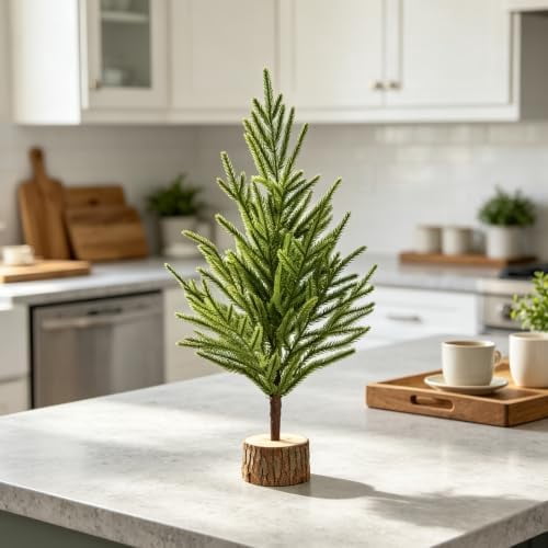 Artificial Christmas Tree 15 Inch for Indoor Home Office Decor (15IN, A-1)