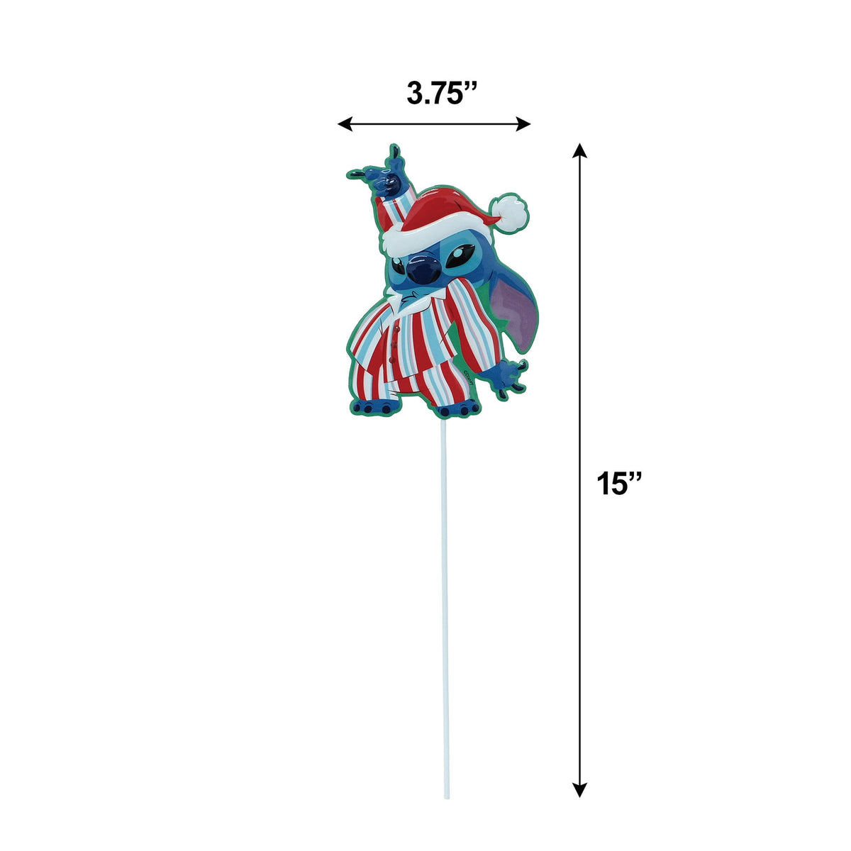 Stitch Christmas Yard Stake – Holiday Outdoor Decoration in Festive Pajamas