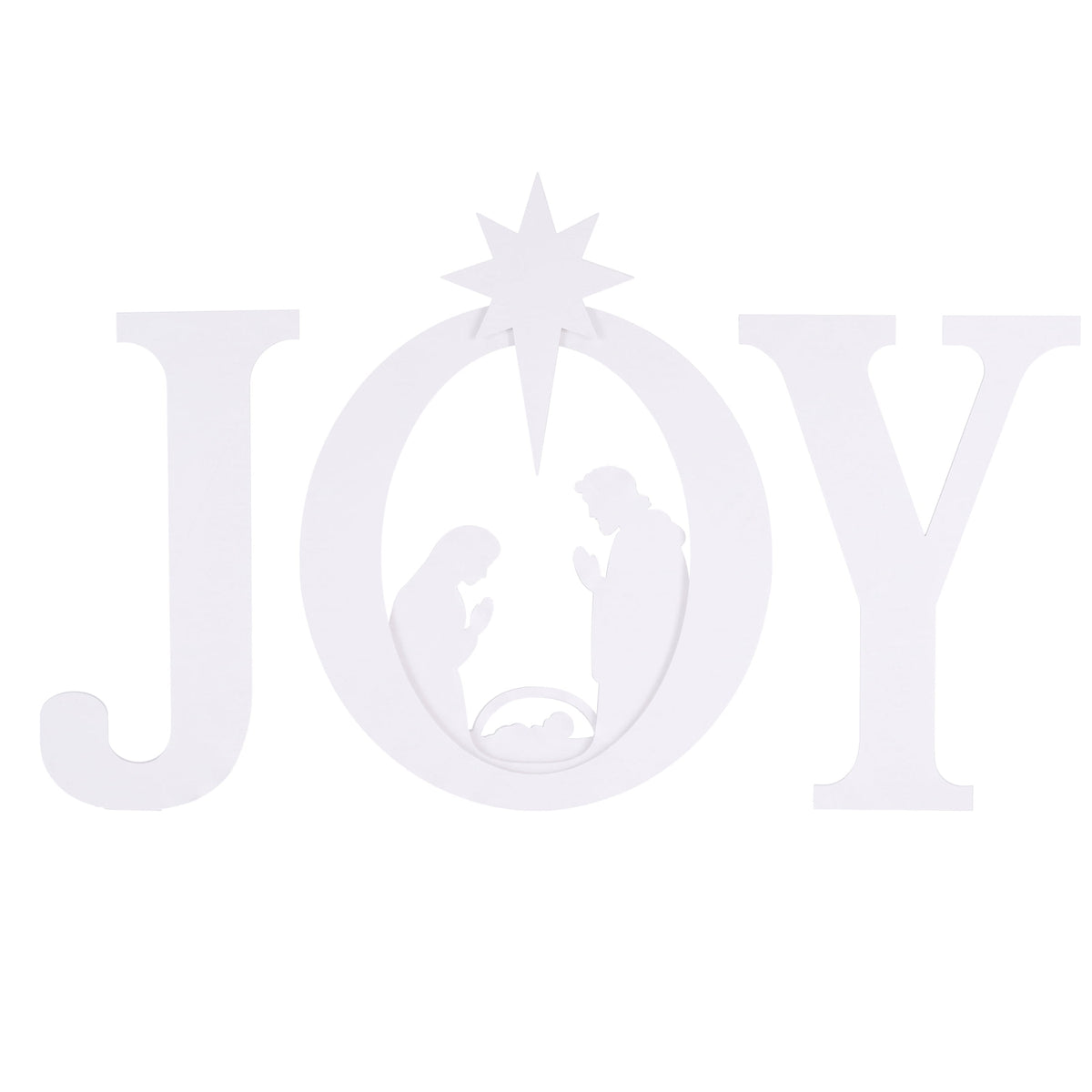 CONCETTA Outdoor JOY Christmas Nativity Decoration for Yard, Red White