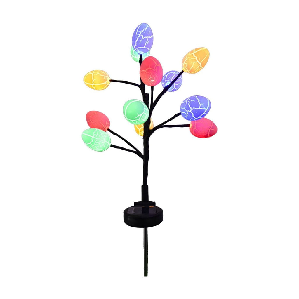 Gqtwoy Outdoor Solar Easter Decoration LED Easter Eggs Street Lights, Waterproof Garden Lights, Solar Powered Pathway Lights, Festive Yard Decor, Multicolor Egg-Shaped Illumination