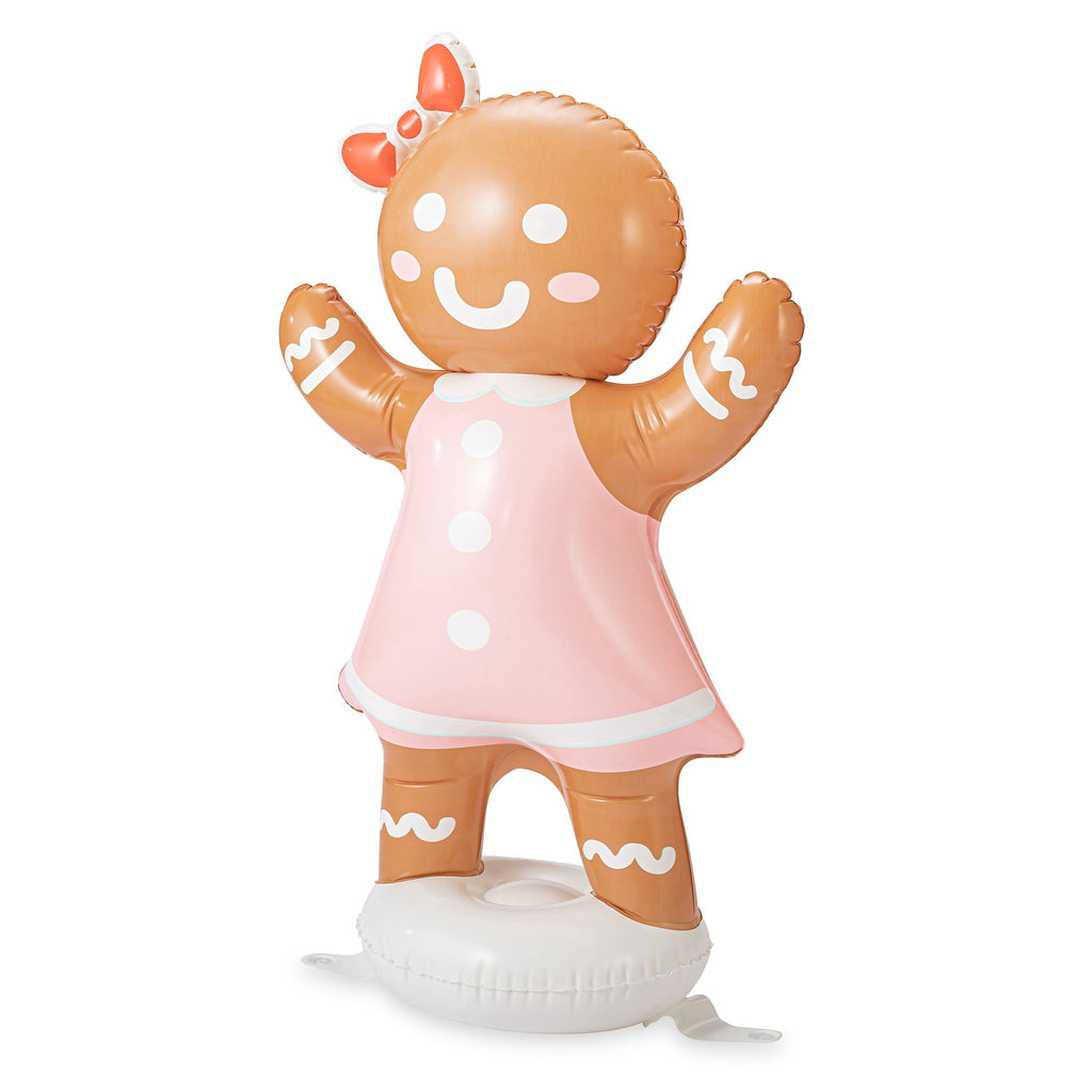 Brown and White Blow-Up Gingerbread Girl Christmas Yard Inflatable, 3', by Holiday Time