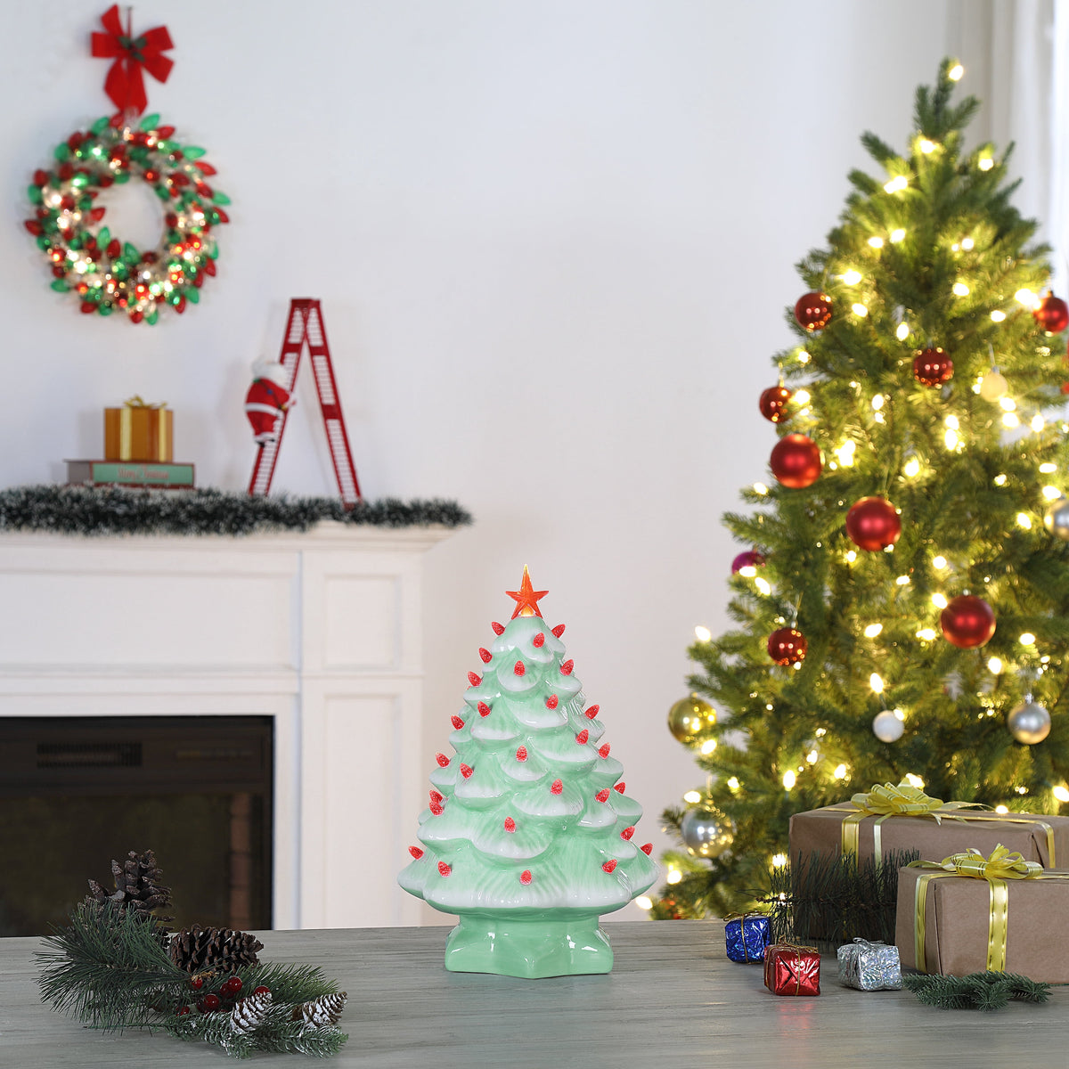 Mr. Christmas 8 in. Nostalgic Ceramic Tree - Green