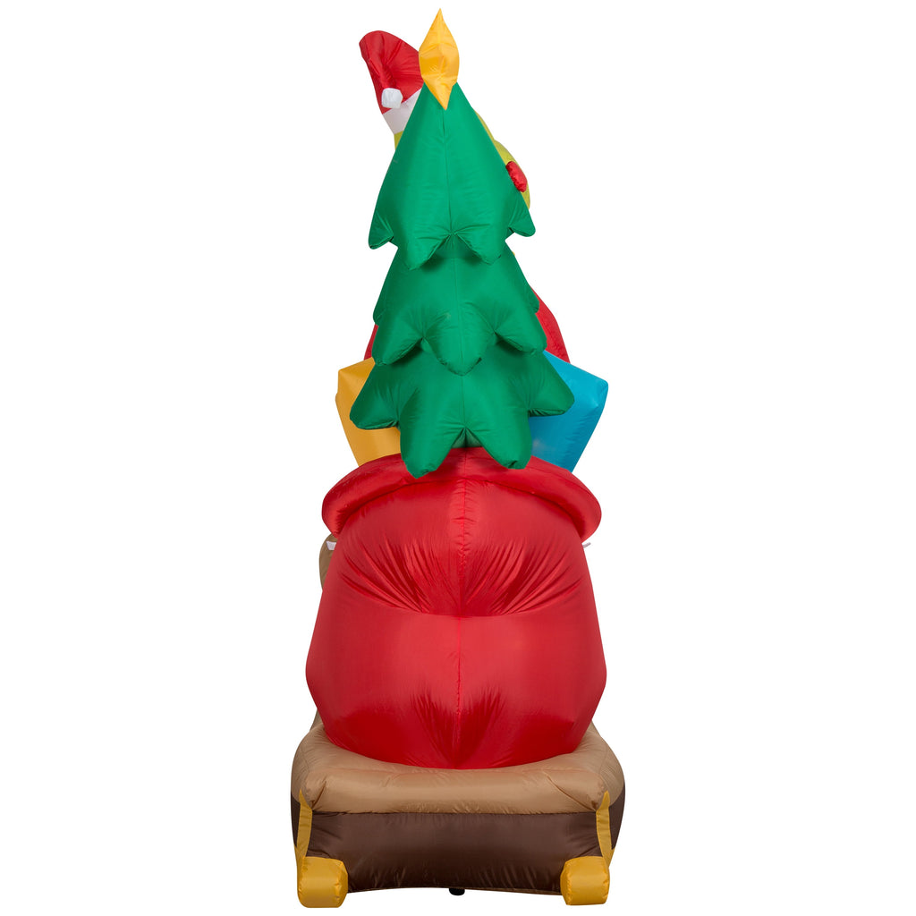 6.5 ft Grinch & Max Sleigh Christmas Airblown Yard Inflatable, Multicolor, by Dr. Seuss