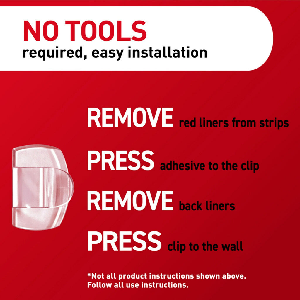 Command Outdoor Light Clips, Clear, Damage Free Decorating, 30 Clips and 32 Command Strips