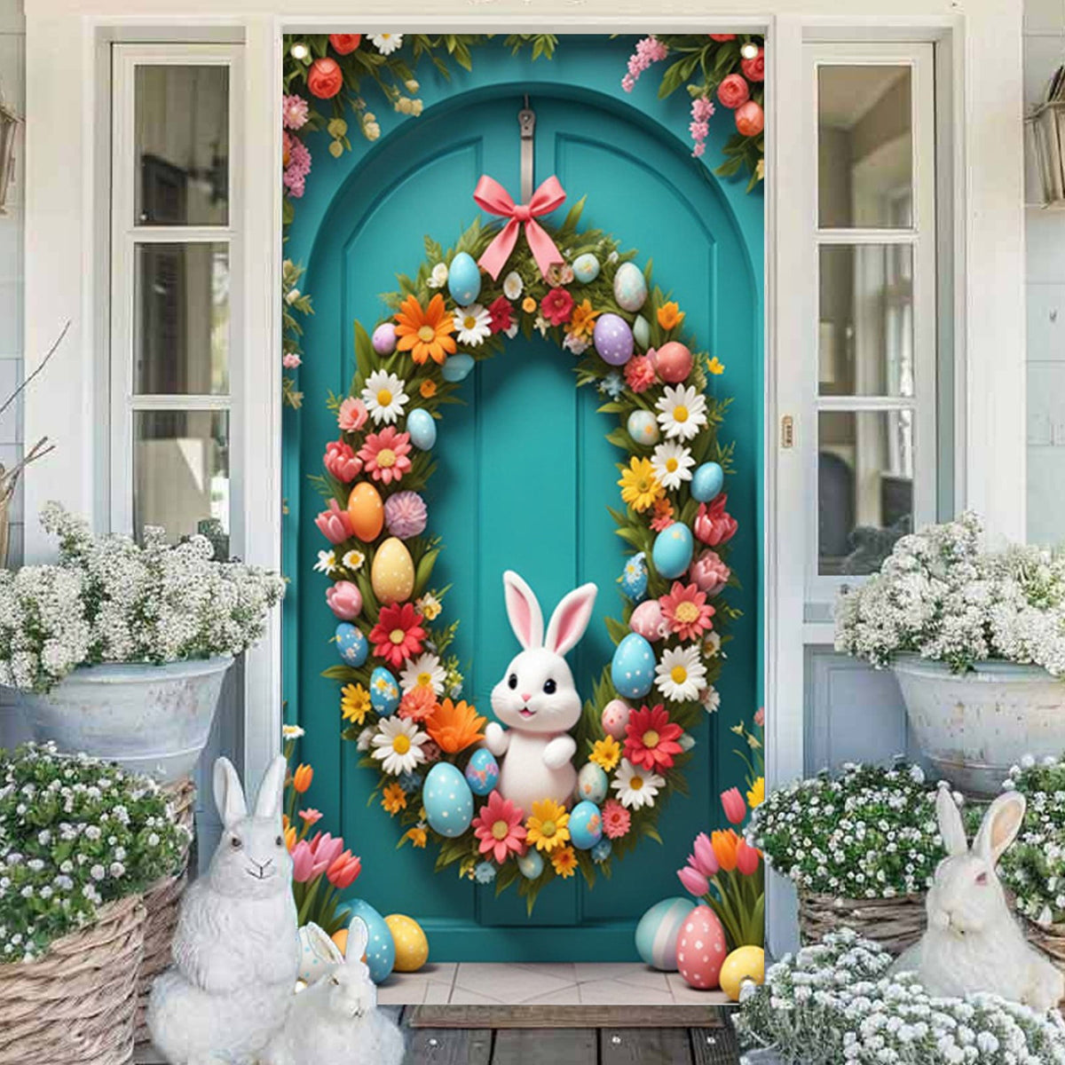 XGFHYJEH Easter Lighted Window Decorations, Easter Egg Lights, Easter Lights, Egg String Lights, Easter Decorations Indoors, Easter Hanging Decoration