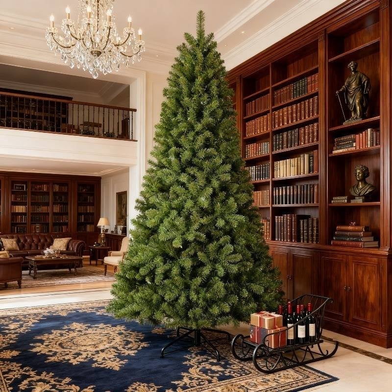 6/7ft Christmas Tree Small Artificial Pencil Tree Fake Christmas Tree with Lights Stand for Xmas Home Office Holiday Decoration
