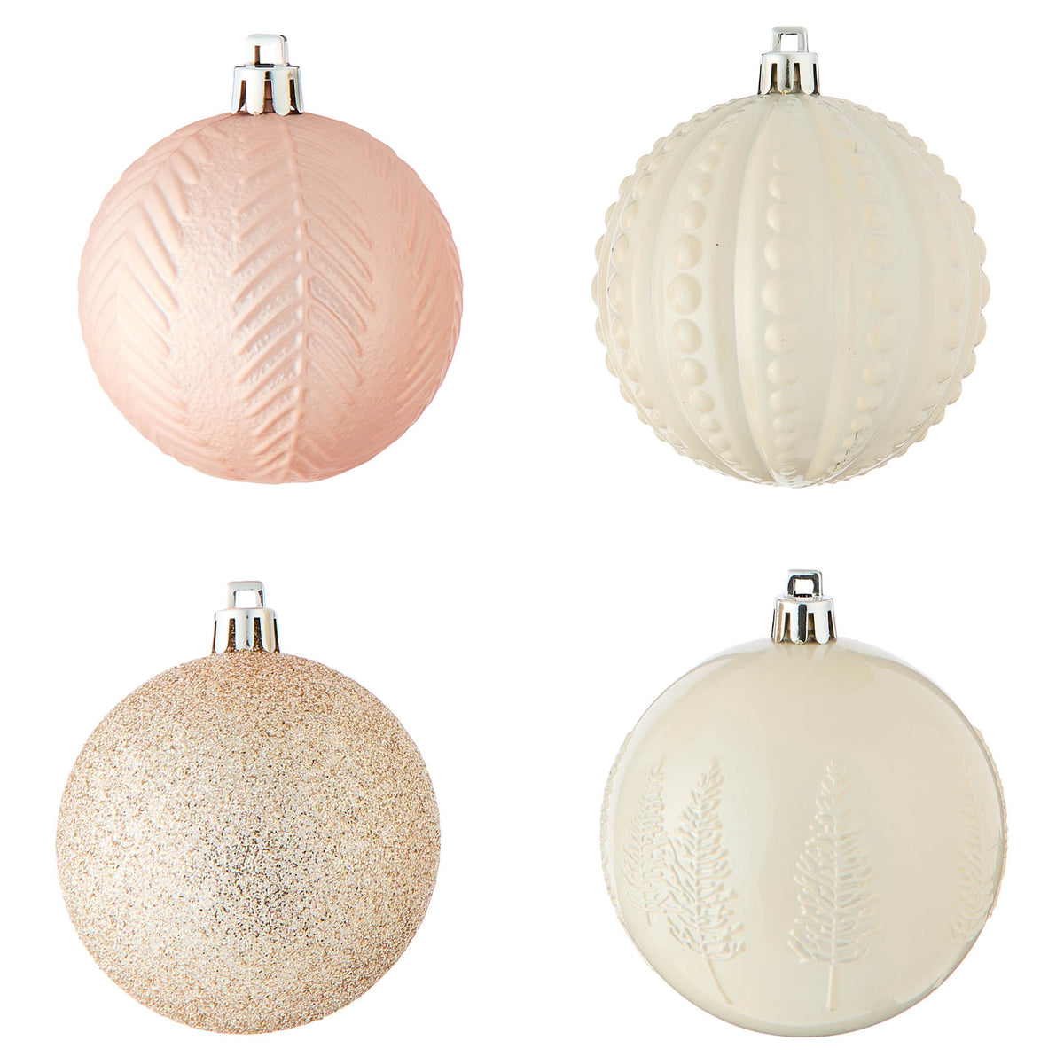 70-Count Green and Light Pink Shatterproof Christmas Ornaments, by Holiday Time