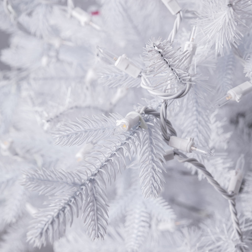 Indoor/Outdoor 300-Count LED Mini Christmas String Lights, Warm White, White Wire, 62.3', by Holiday Time
