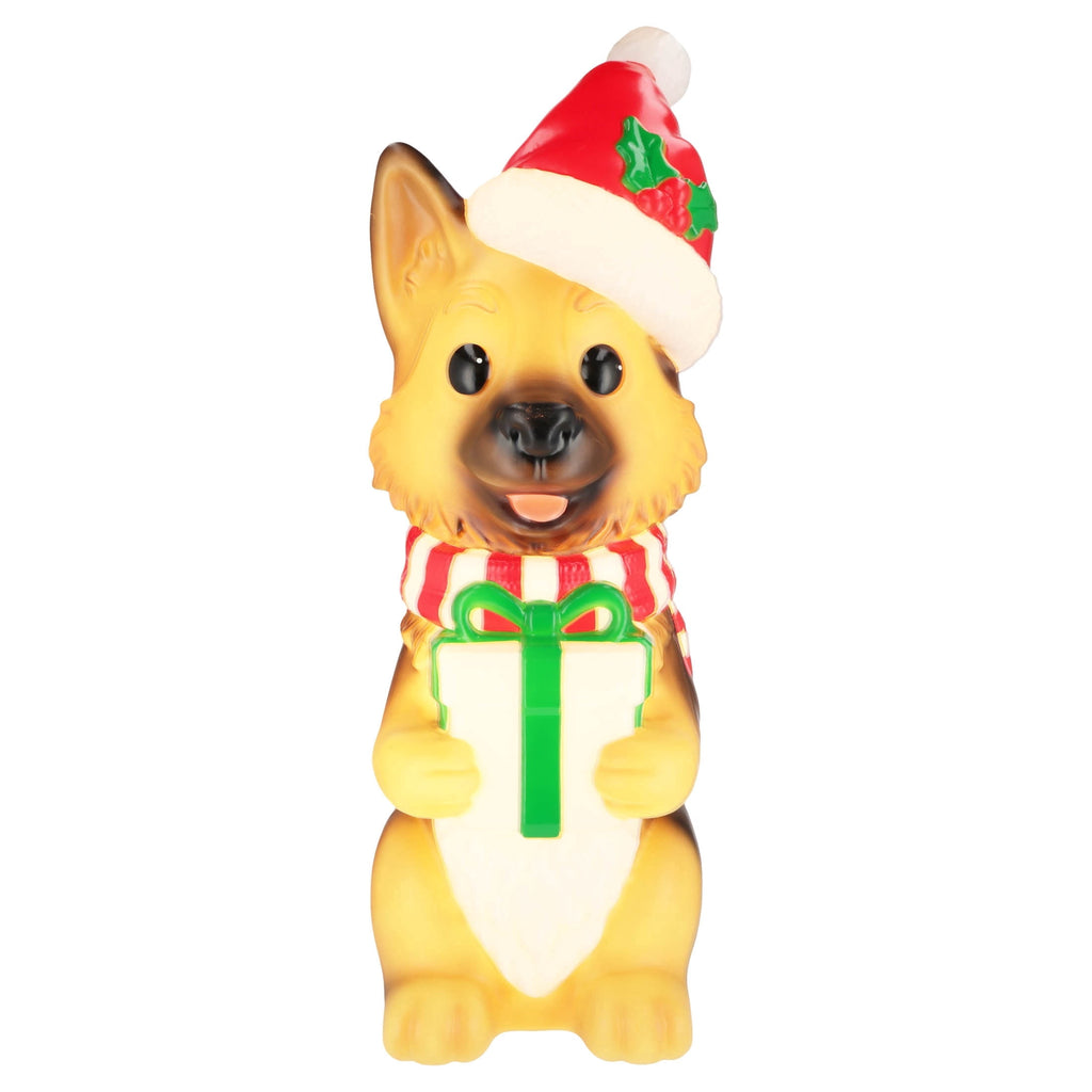 Lighted Blow Mold Dog Indoor/Outdoor Christmas Decoration, Multicolor, 32", by Holiday Time