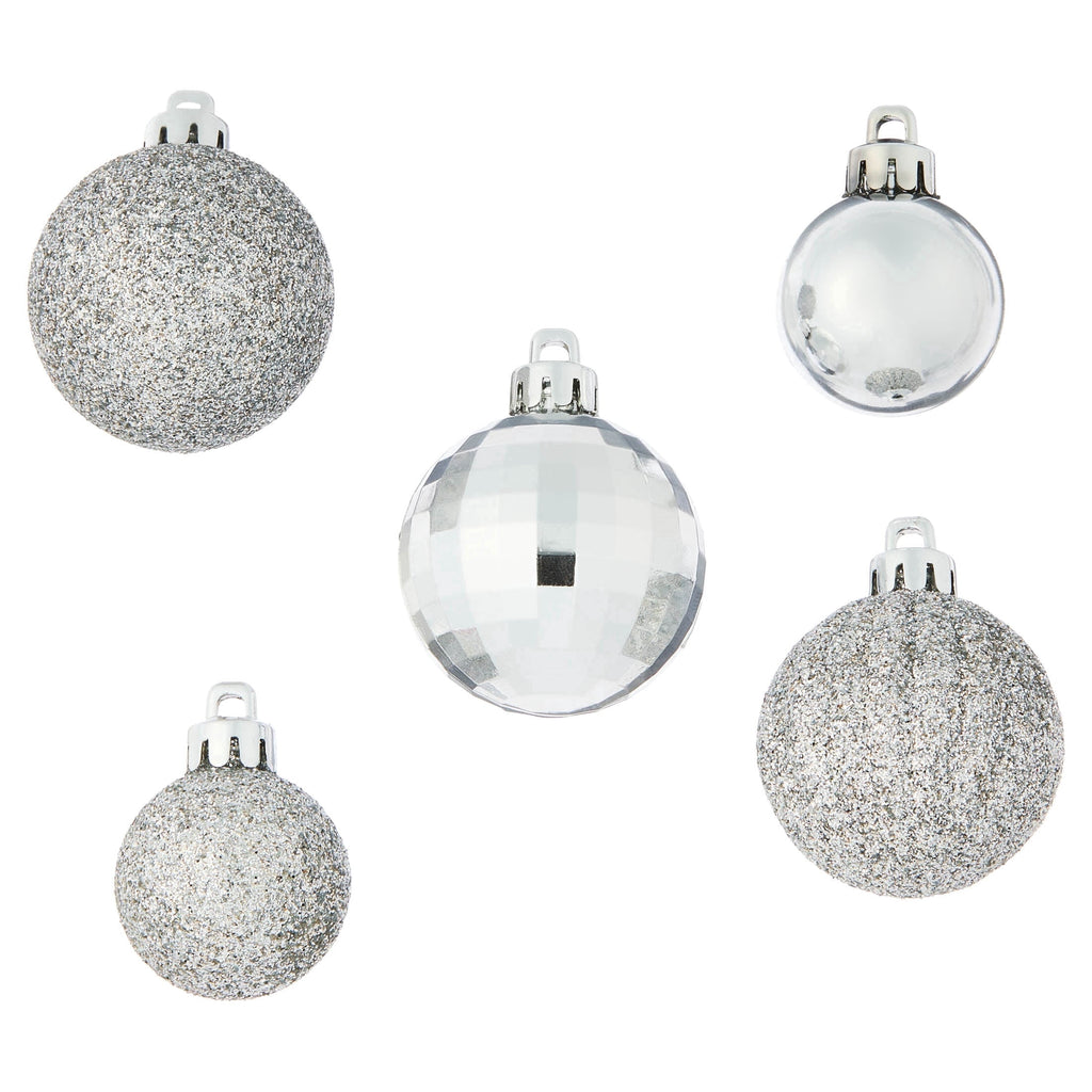 20-Count Red/Green/White Mini Ball Shatterproof Christmas Ornaments, by Holiday Time