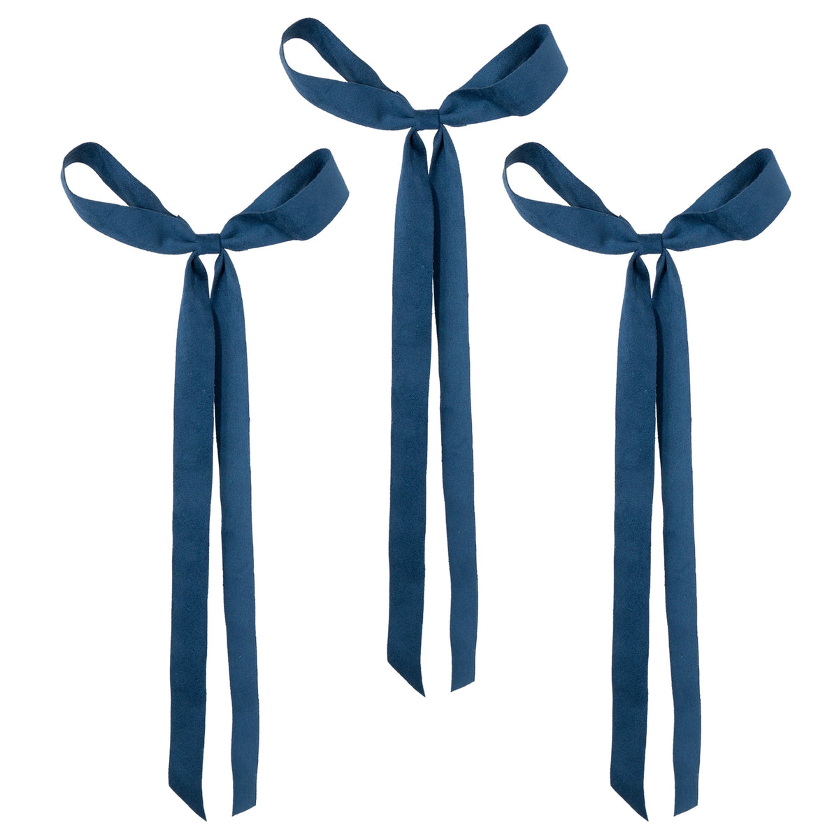 My Texas House Blue Decorative Christmas Bows, 17", 3 Count