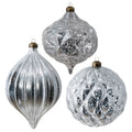 My Texas House 3-Count Silver Mercury-Style Shatterproof Christmas Ornaments