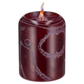 Battery-Operated LED Wooden Flameless Christmas Candle, Mauve, 5", by Holiday Time