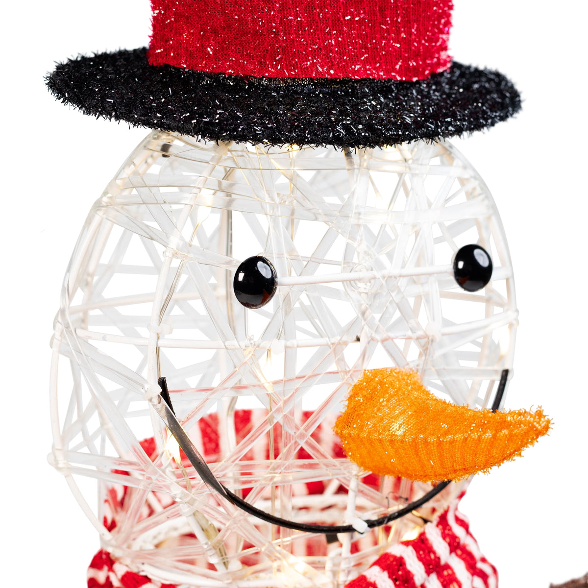 Northlight LED Lighted Snowman with Top Hat and Red Scarf Outdoor Christmas Decoration - 43"