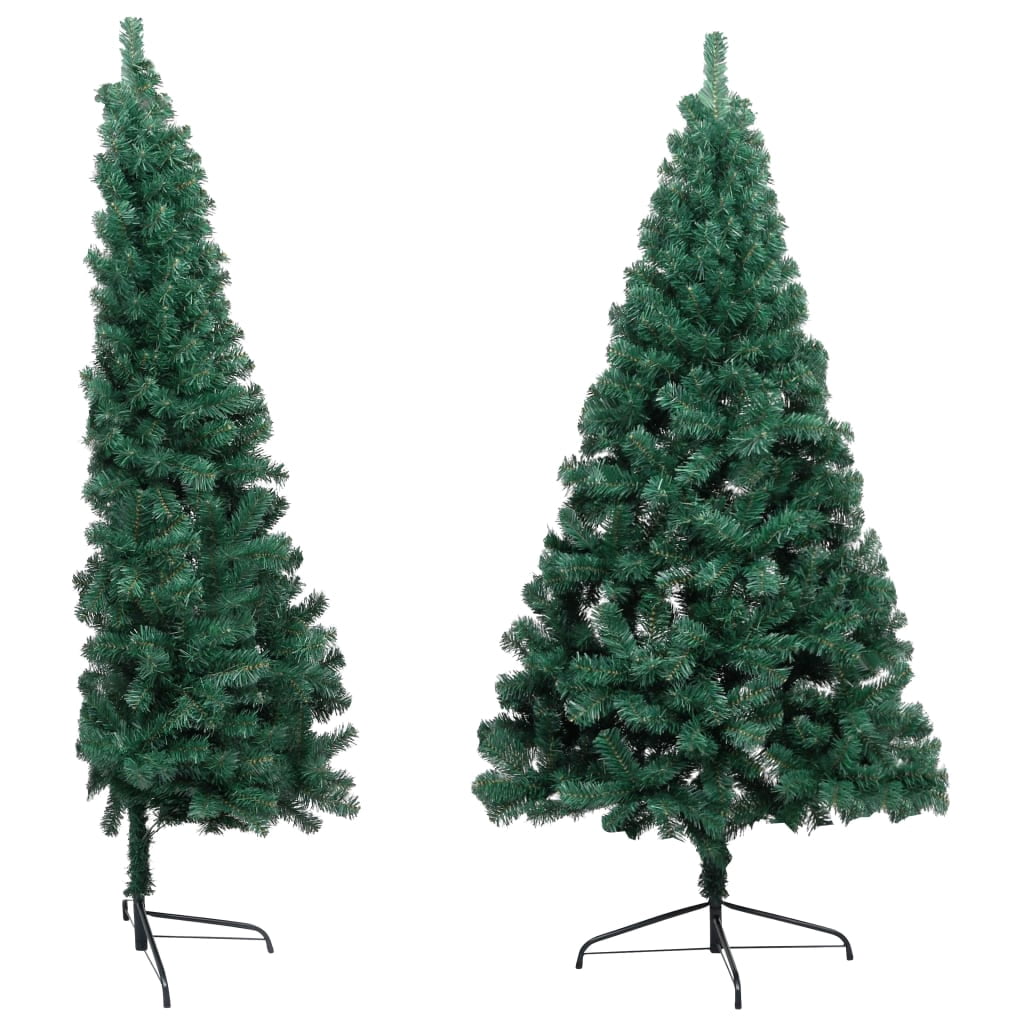 vidaXL Christmas Tree Decoration Artificial Half-Circle Tree with Stand PVC