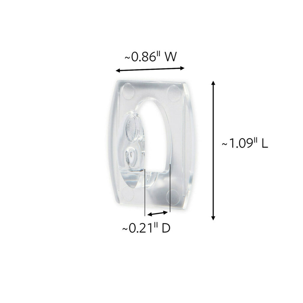 Command Indoor and Outdoor Light Clips, Clear, Hang Lights, 24 Clips and 28 Strips, Holiday Decorations
