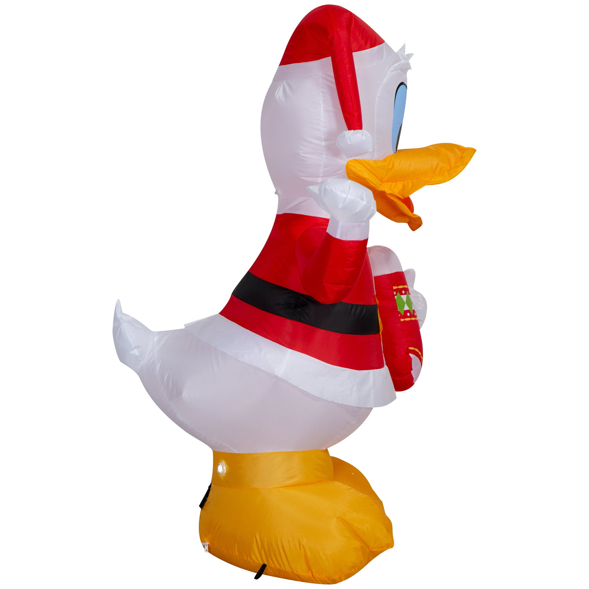 Airblown Christmas Yard Inflatable Light Donald Duck in Santa Outfit with Stocking Disney 5 ft