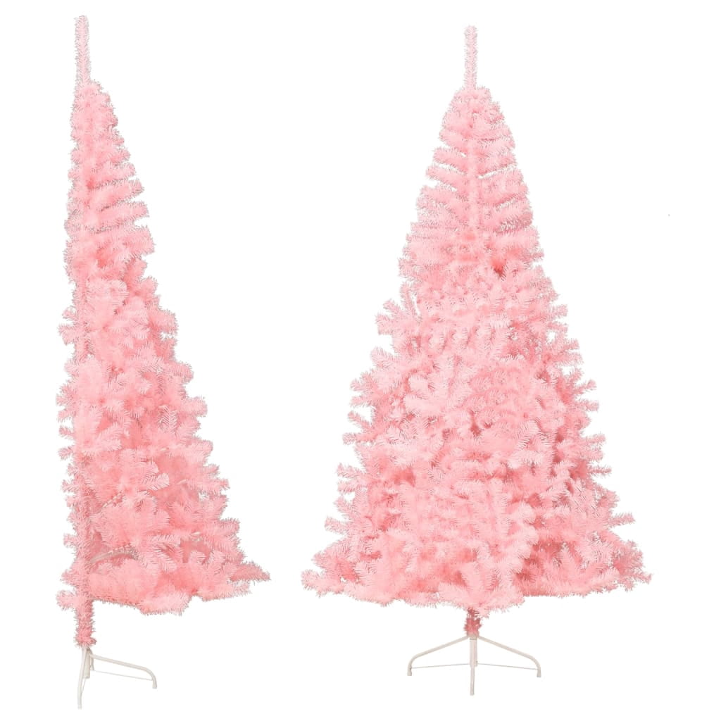 vidaXL Christmas Tree Decoration Artificial Half-Circle Tree with Stand PVC