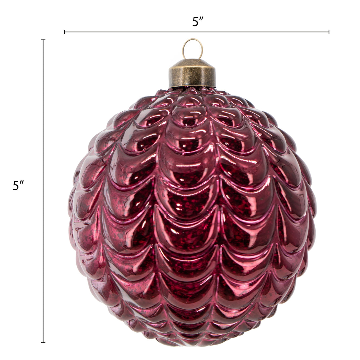 My Texas House 6-Count Burgundy Shatterproof Christmas Ornaments, 6"
