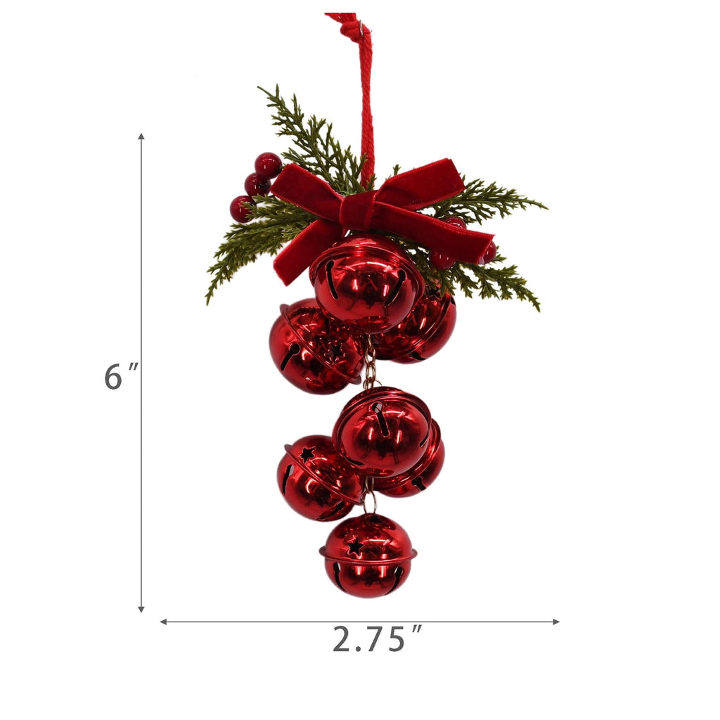Red and Green Bell Cluster Christmas Ornament, 5.8", by Holiday Time