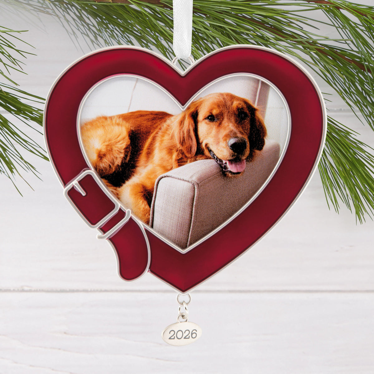 Hallmark Christmas Ornament (Pet 2026 Photo Frame, Metal), 1 Count