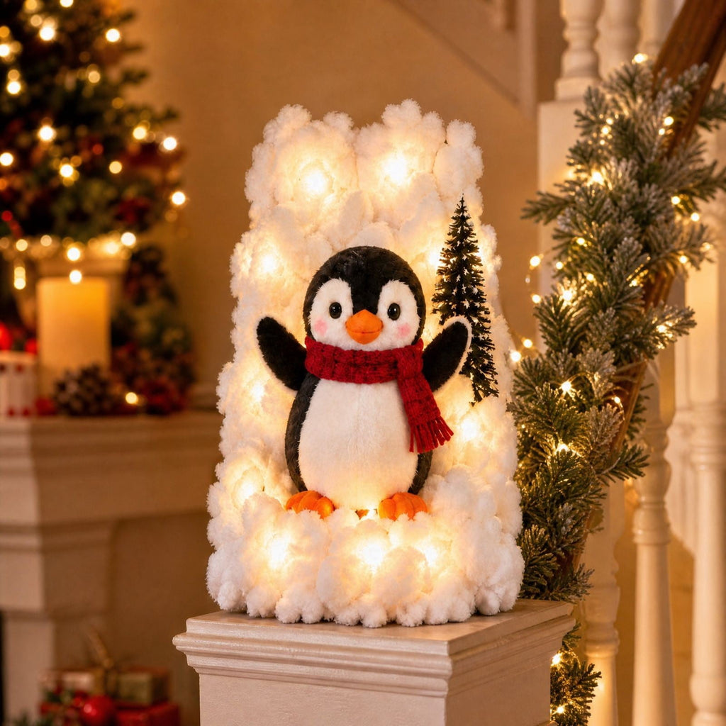 Snowman Magic Fountain, Flowing Snowflake LED Christmas Garden Light,Solar Power and Outdoor Garden Stake for Christmas Yard Decor